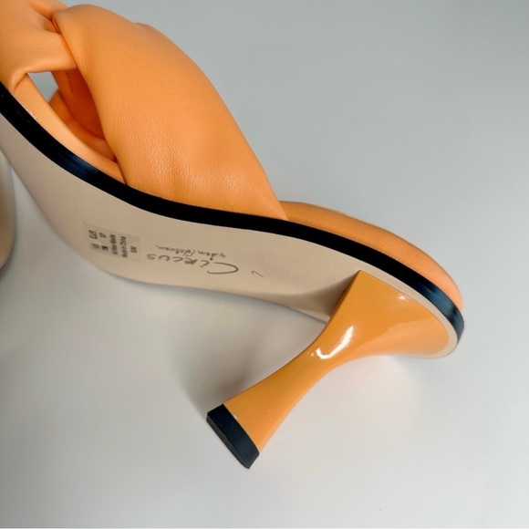 Circus Sam Edelman Sim Orange Square Toe Heel Sandal - Picture 12 of 13